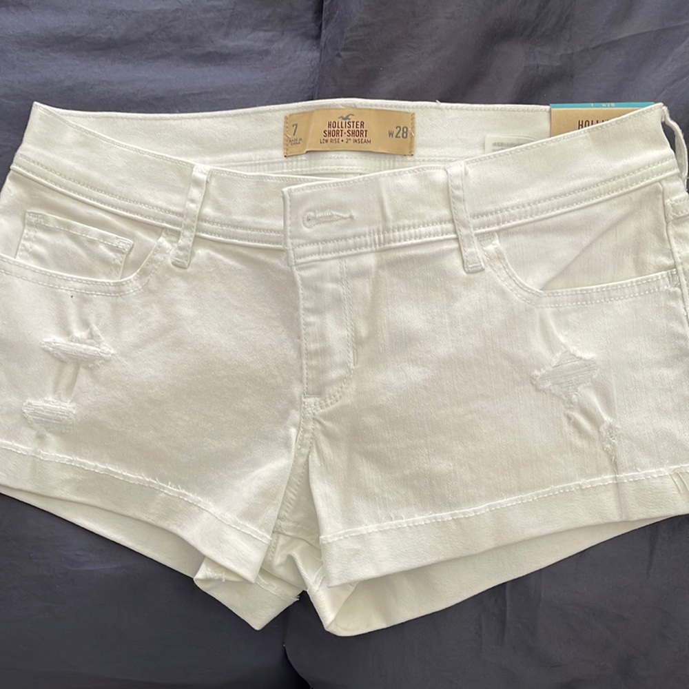NWT Hollister White Denim Shorts